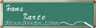 Hans Karte Visitenkarte